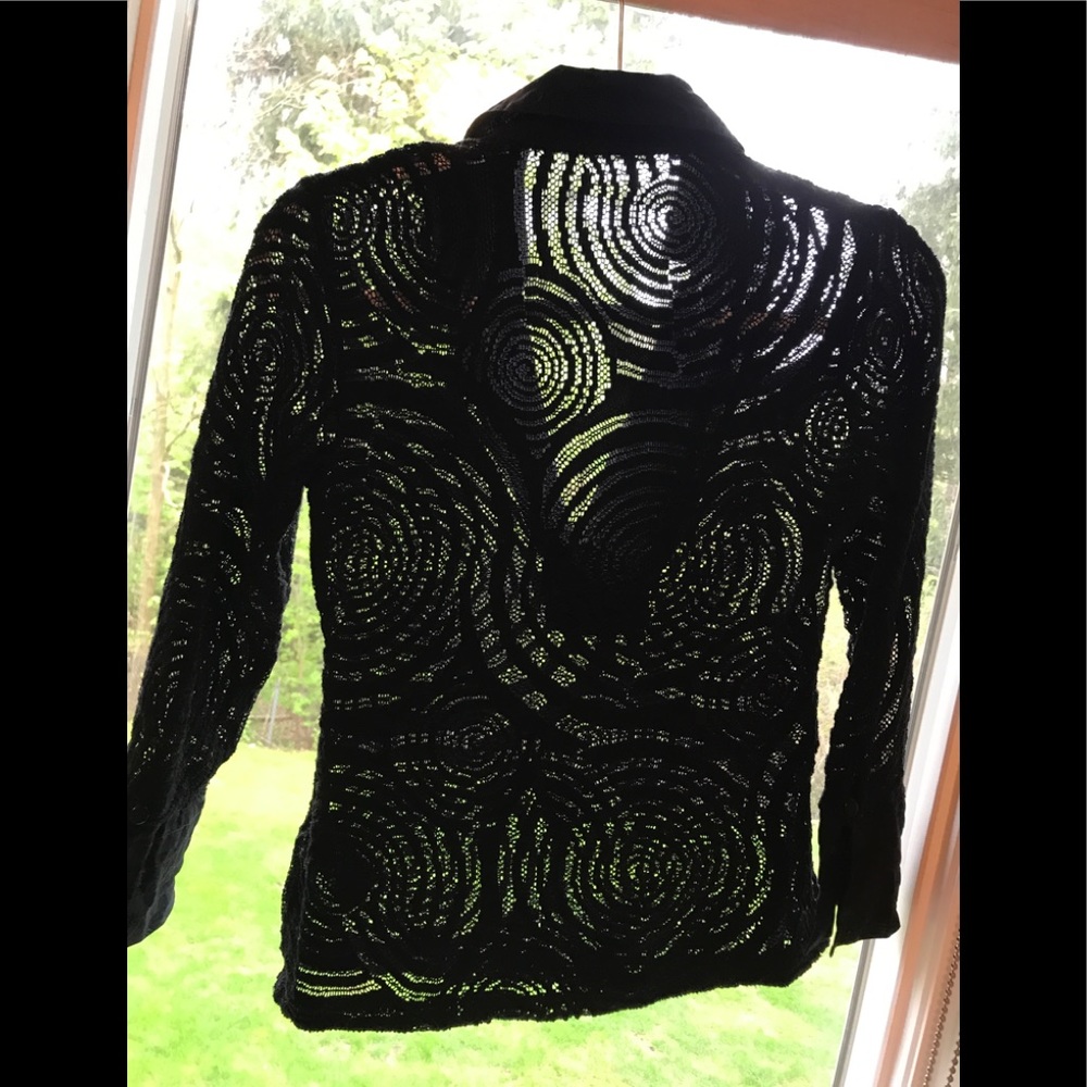 Anne Fontaine black lace blouse